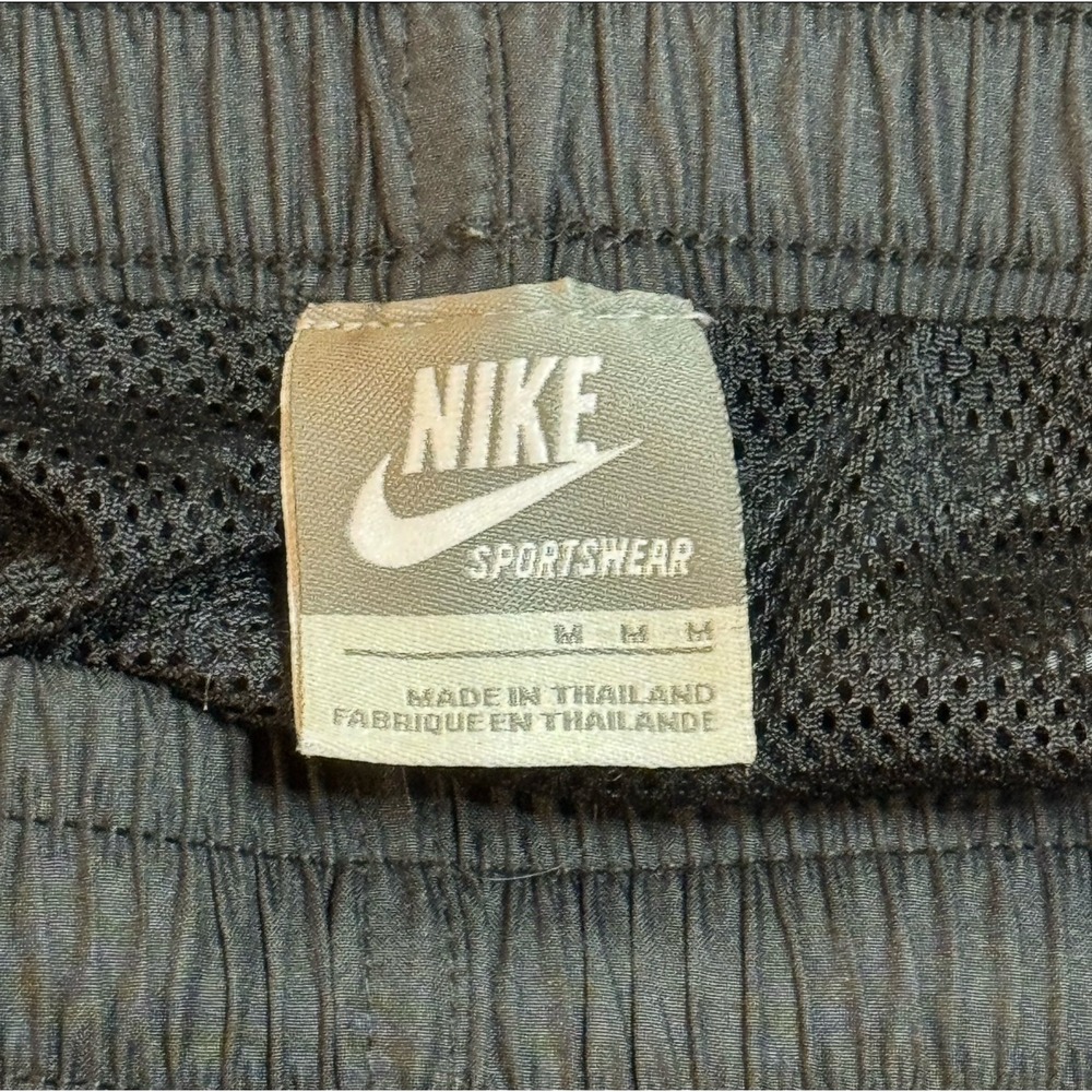 Vintage Y2K Nike Black Striped Baggy Skate Packable Track Pants Sweatpants Men M - Picture 5 of 12